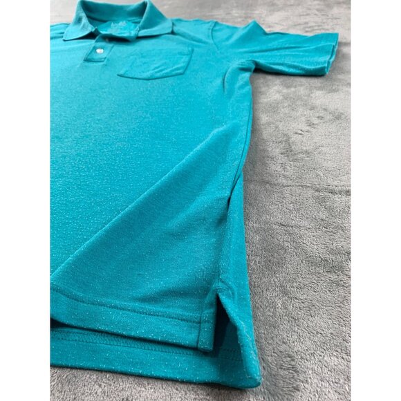 Croft & Barrow Extra Soft Mens MediumTeal Polo Shirt Comfort Golf Polo - Picture 9 of 11